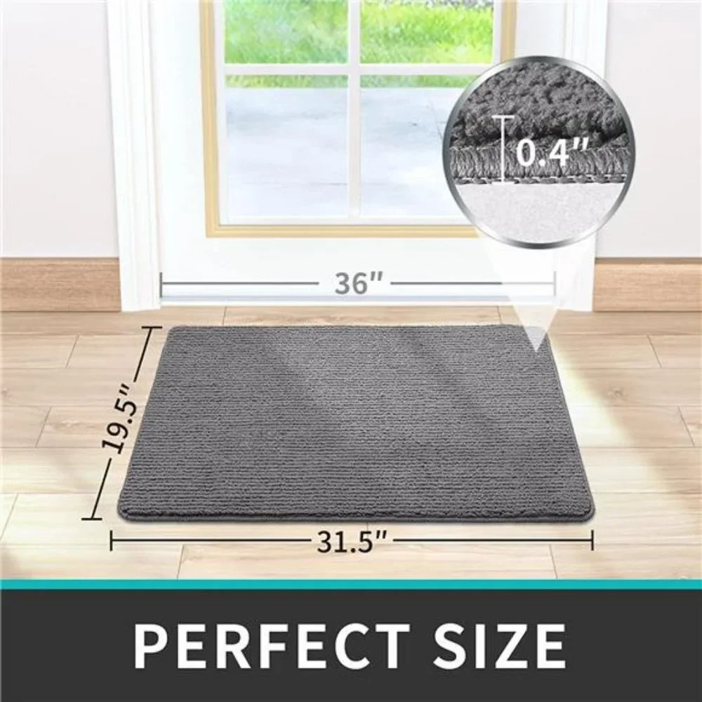 Door Mat Indoor Rug Non-Slip Low Profile Washable19.5